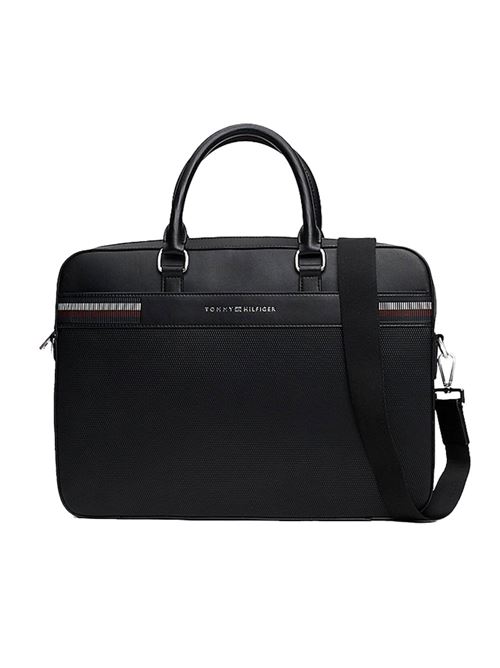 Corporate Laptop-Tasche mit Textur-Mix TOMMY HILFIGER | AMOAM12726.BDS